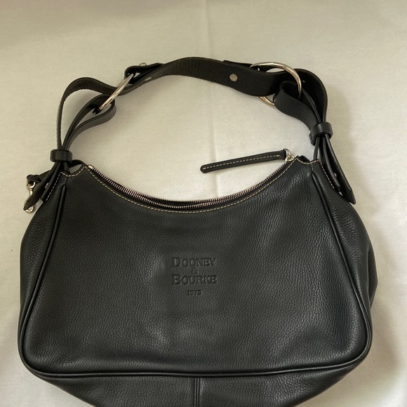 Dooney & Bourke Black Leather Hobo - Picture 1 of 12